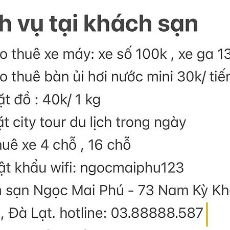 Ngoc Mai Phu Hotel Dalat 外观 照片