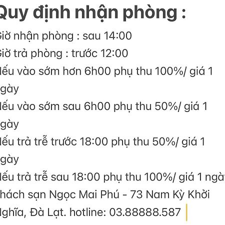 Ngoc Mai Phu Hotel Dalat 外观 照片