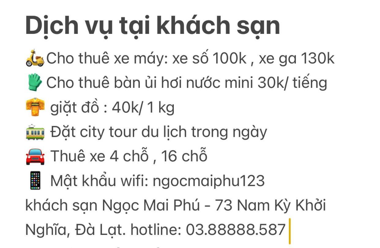 Ngoc Mai Phu Hotel Dalat 外观 照片